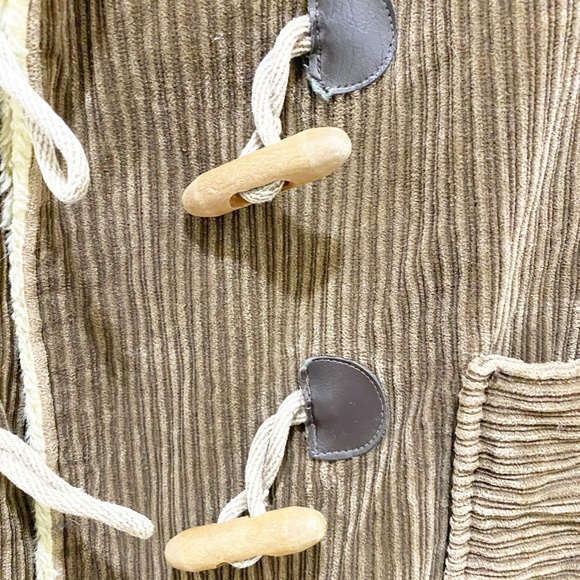 Hanasaki New York-ite 1970's Vintage Japanese Corduroy Hooded Toggle Jacket S - Picture 10 of 10